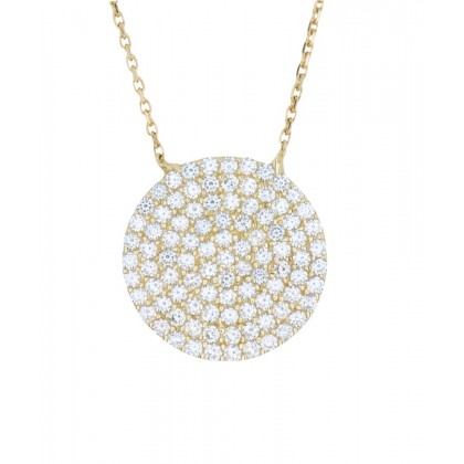 GEMSTONE ZİRKON TAŞLI YUVARLAK KOLYE 