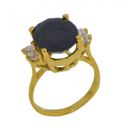 GEMSTONE 14 KT PIRLANTALI SAFIR YUZUK