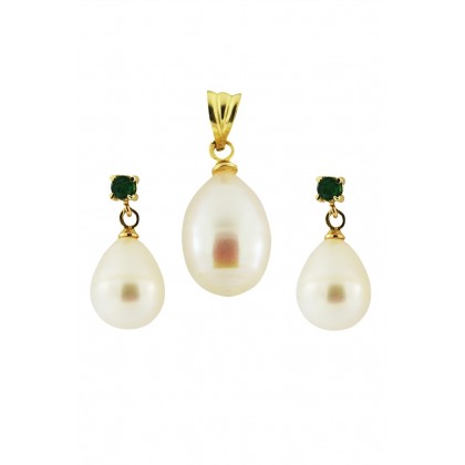 GEMSTONE ZÜMRÜTLÜ İNCİ SET