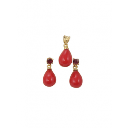 GEMSTONE 14 KT MAYORKA SERCAN SET (YAKUTLU)