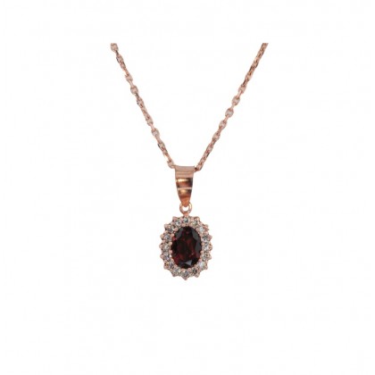 GEMSTONE 925 GARNET KOLYE 