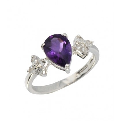 GEMSTONE 925 GÜMÜŞ AMETİST YÜZÜK