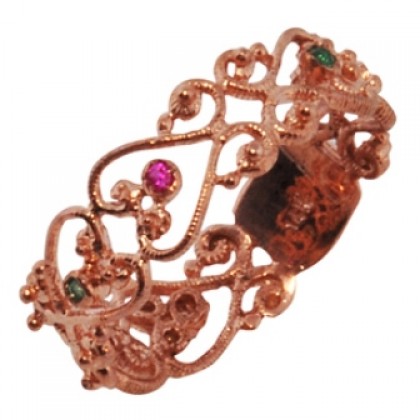 GEMSTONE 925 GÜMÜŞ DANTEL YÜZÜK