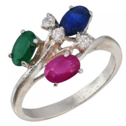 GEMSTONE YAKUT ZÜMRÜT SAFİR YÜZÜK