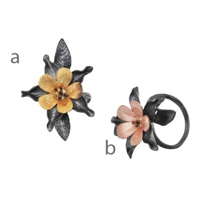 GEMSTONE 925 GÜMÜŞ ÇİÇEK MOTİFLİ YÜZÜK