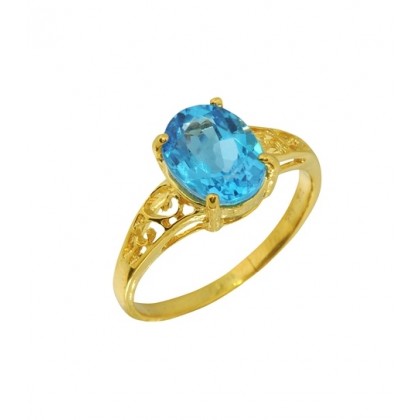 GEMSTONE 925 GÜMÜŞ TOPAZ YÜZÜK